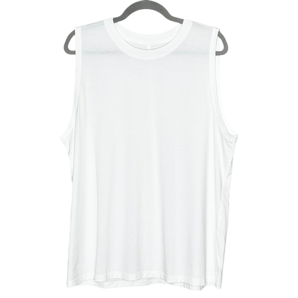 Lululemon All Yours Tank Top Sleeveless Stretch Cotton Breathable In White 12 - Picture 5 of 9